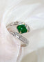14K GOLD 1.41 CTW NATURAL EMERALD & DIAMOND RING