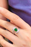 14K GOLD 1.41 CTW NATURAL EMERALD & DIAMOND RING