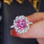 14K GOLD 2.89 CTW NATURAL PADPARADSCHA SAPPHIRE & DIAMOND RING