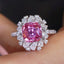 14K GOLD 2.89 CTW NATURAL PADPARADSCHA SAPPHIRE & DIAMOND RING