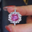 14K GOLD 2.89 CTW NATURAL PADPARADSCHA SAPPHIRE & DIAMOND RING