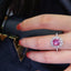 14K GOLD 2.89 CTW NATURAL PADPARADSCHA SAPPHIRE & DIAMOND RING