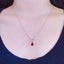 14K GOLD 0.66 CTW NATURAL RUBY & DIAMOND PENDANT( WITHOUT CHAIN )