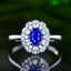 14K GOLD 0.70 CTW NATURAL SAPPHIRE & DIAMOND RING