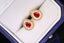 14K GOLD 0.74 CTW NATURAL RUBY & DIAMOND EARRINGS