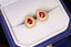 14K GOLD 0.74 CTW NATURAL RUBY & DIAMOND EARRINGS