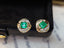 14K GOLD 0.89 CTW NATURAL EMERALD & DIAMOND EARRINGS