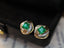 14K GOLD 0.89 CTW NATURAL EMERALD & DIAMOND EARRINGS