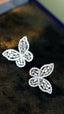 14K GOLD 0.88 CT NATURAL H DIAMOND & BUTTERFLY EARRINGS