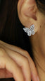 14K GOLD 0.88 CT NATURAL H DIAMOND & BUTTERFLY EARRINGS