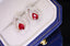 14K GOLD 0.78 CTW NATURAL RUBY & DIAMOND EARRINGS