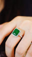 14K GOLD 4.67 CTW NATURAL EMERALD & DIAMOND RING
