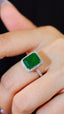 14K GOLD 4.67 CTW NATURAL EMERALD & DIAMOND RING