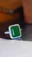 14K GOLD 4.67 CTW NATURAL EMERALD & DIAMOND RING
