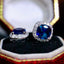 14K GOLD 2.26 CTW NATURAL SAPPHIRE & DIAMOND EARRINGS