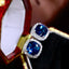 14K GOLD 2.26 CTW NATURAL SAPPHIRE & DIAMOND EARRINGS