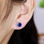 14K GOLD 2.26 CTW NATURAL SAPPHIRE & DIAMOND EARRINGS