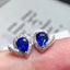 14K GOLD 1.55 CTW NATURAL SAPPHIRE & DIAMOND EARRINGS