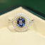 14K GOLD 1.47 CTW NATURAL SAPPHIRE & DIAMOND RING