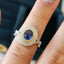 14K GOLD 1.47 CTW NATURAL SAPPHIRE & DIAMOND RING