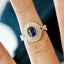 14K GOLD 1.47 CTW NATURAL SAPPHIRE & DIAMOND RING