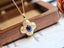 14K GOLD 0.65 CT NATURAL SAPPHIRE & DIAMOND NECKLACE