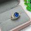 14K GOLD 2.49 CTW NATURAL SAPPHIRE & DIAMOND RING