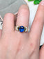 14K GOLD 2.49 CTW NATURAL SAPPHIRE & DIAMOND RING