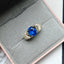 14K GOLD 2.49 CTW NATURAL SAPPHIRE & DIAMOND RING