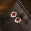 14K GOLD 1.9 CTW NATURAL RUBY & DIAMOND EARRINGS