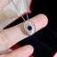 14K GOLD 0.42 CTW NATURAL SAPPHIRE & DIAMOND PENDANT( WITHOUT CHAIN )