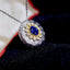 14K GOLD 0.42 CTW NATURAL SAPPHIRE & DIAMOND PENDANT( WITHOUT CHAIN )