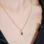 14K GOLD 0.51 CTW NATURAL RUBY & DIAMOND PENDANT( WITHOUT CHAIN )