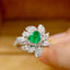 14K GOLD 1.63 CTW NATURAL EMERALD & DIAMOND RING