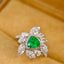 14K GOLD 1.63 CTW NATURAL EMERALD & DIAMOND RING