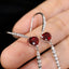 14K GOLD 2.45 CTW NATURAL RUBY & DIAMOND EARRINGS