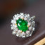 14K GOLD 2.31 CTW NATURAL EMERALD & DIAMOND RING