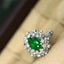 14K GOLD 2.31 CTW NATURAL EMERALD & DIAMOND RING