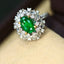 14K GOLD 2.31 CTW NATURAL EMERALD & DIAMOND RING