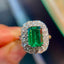 14K GOLD 2.49 CTW NATURAL EMERALD & DIAMOND RING