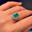 14K GOLD 2.49 CTW NATURAL EMERALD & DIAMOND RING