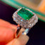 14K GOLD 2.49 CTW NATURAL EMERALD & DIAMOND RING