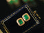 14K GOLD 0.6 CT NATURAL EMERALD EARRINGS