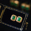 14K GOLD 0.6 CT NATURAL EMERALD EARRINGS