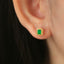 14K GOLD 0.6 CT NATURAL EMERALD EARRINGS