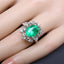 14K GOLD 3.46 CTW NATURAL EMERALD & DIAMOND RING