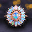 14K GOLD 1.25 CTW NATURAL OPAL & DIAMOND RING