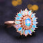 14K GOLD 1.25 CTW NATURAL OPAL & DIAMOND RING