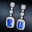 14K GOLD 5.39 CT NATURAL SAPPHIRE & DIAMOND EARRINGS