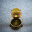 14K GOLD 20.85 CT NATURAL PREHNITE & DIAMOND RING